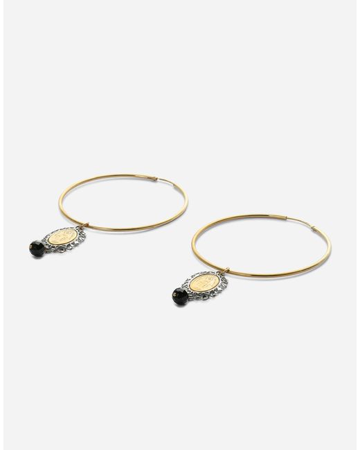 Dolce & Gabbana White Sicily Earrings 18-Carat And And Jade