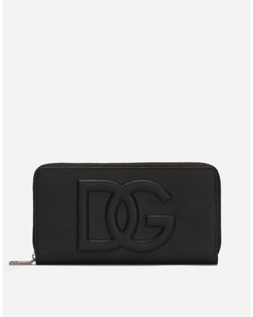 Dolce & Gabbana Geldbã¶Rse Mit Rundumreiãÿverschluss Dg Logo in Black für Herren