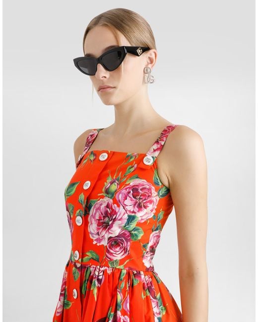 Abito Prendisole di Dolce & Gabbana in Red