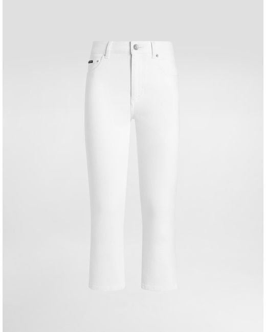 Dolce & Gabbana White Pantalone 5 Tasche