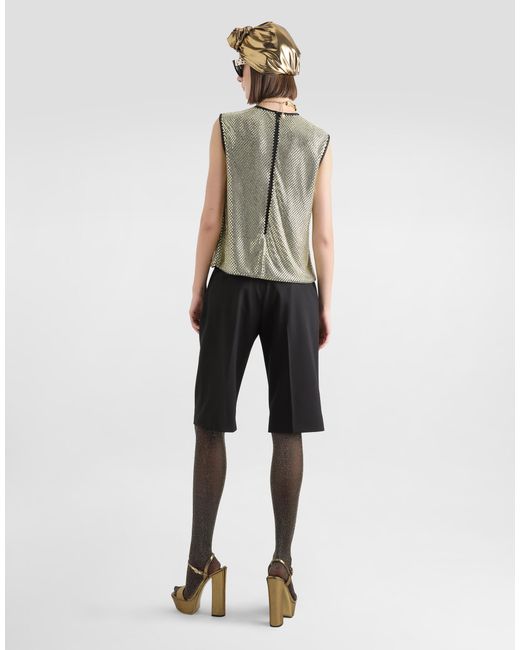 Dolce & Gabbana Gray Sleeveless Blouse