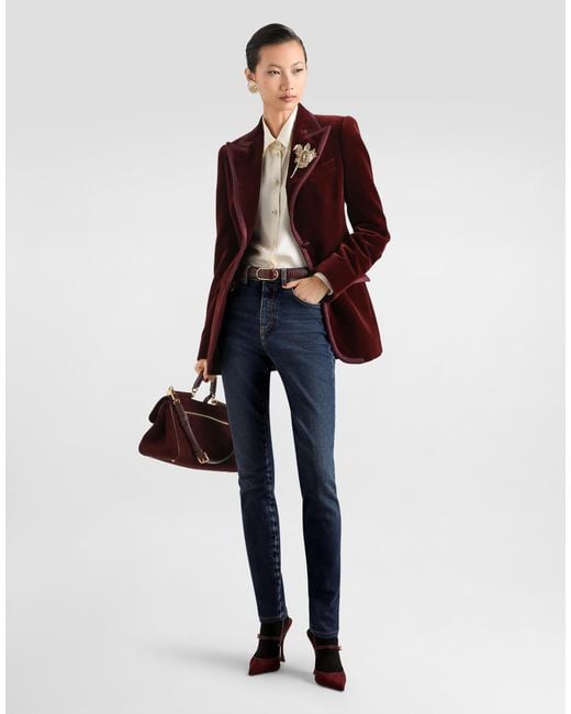Dolce & Gabbana Purple Turlington Single-Breasted Jacket