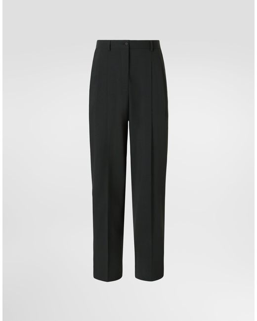 Dolce & Gabbana Black Micro-Rib Trousers for men