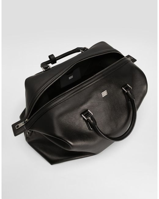 Dolce & Gabbana Black Calfskin Duffel Bag for men