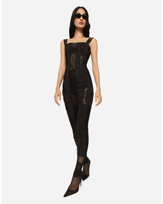 Dolce & Gabbana レーストリム ドレス Black