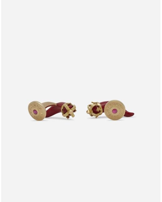 Dolce & Gabbana White Good Luck Cufflinks for men