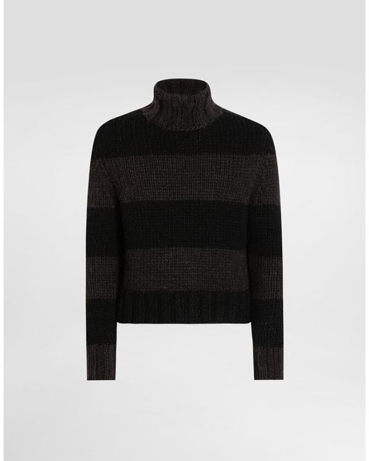 Dolce & Gabbana Wool Blend Turtleneck in Black für Herren