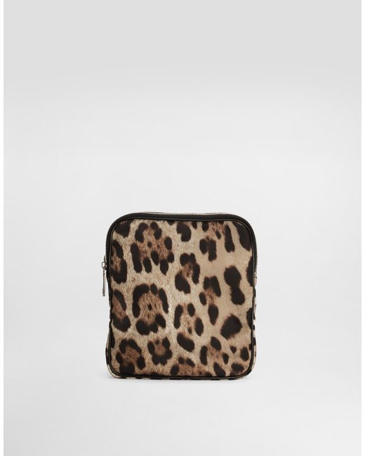 Dolce & Gabbana Multicolor Leopard- Nylon Bag for men