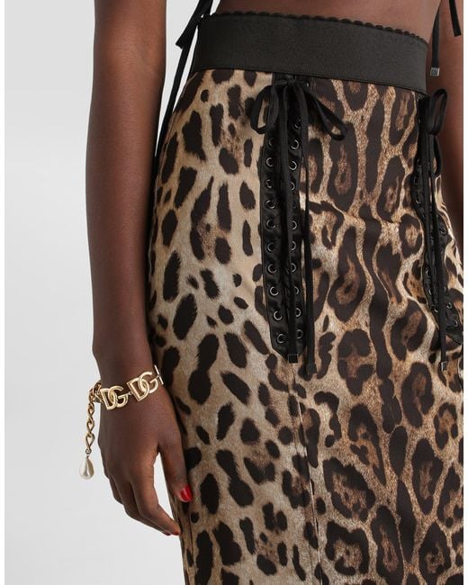Dolce & Gabbana Multicolor Leo- Fabric Skirt
