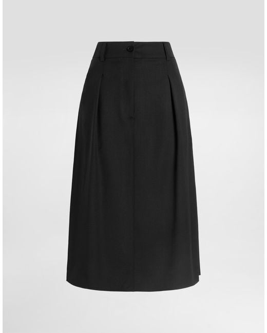 Dolce & Gabbana Black Bi-Stretch Sallia Skirt