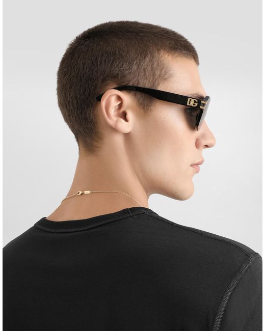 Dolce & Gabbana Black T-Shirt With Heraldic Patch for men