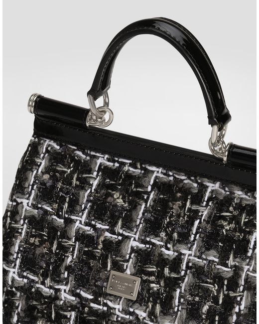 Dolce & Gabbana Black Medium Sicily Handbag