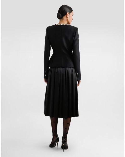Chaqueta De Botonadura Sencilla De Faya Dolce & Gabbana de color Black