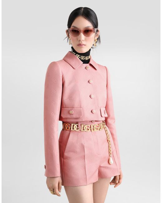 Dolce & Gabbana Pink Monogram Shorts
