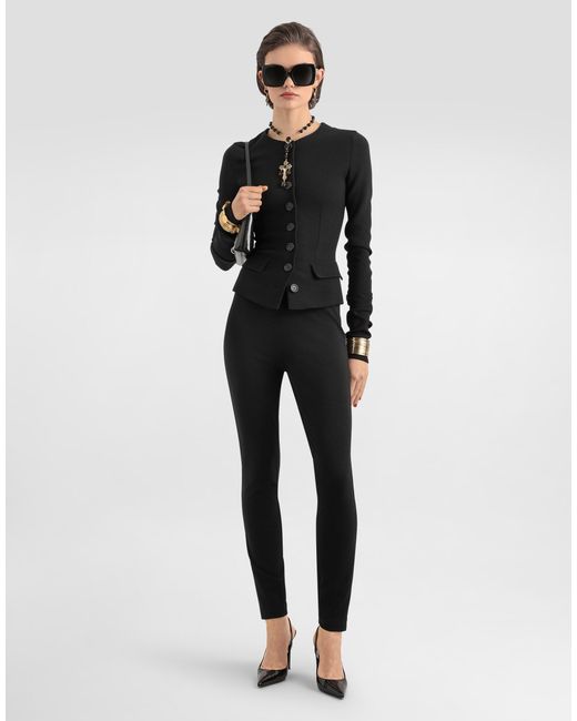 Legging En Jersey Point Milano Dolce & Gabbana en coloris Black