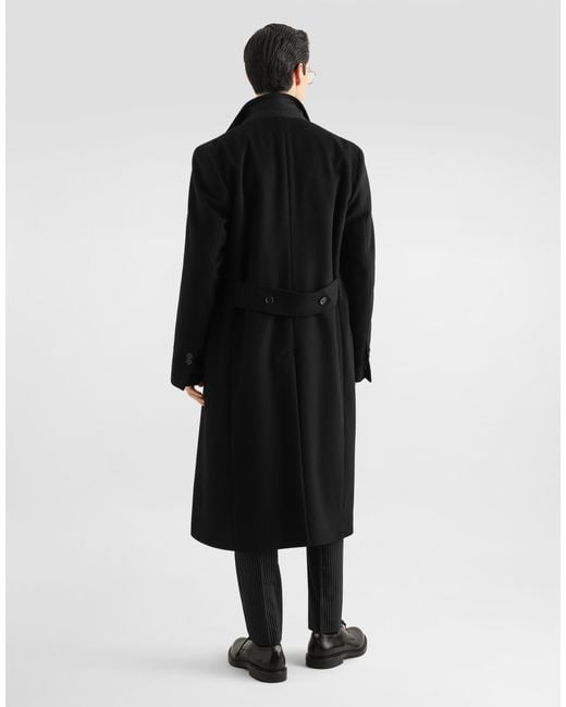Dolce & Gabbana Black Wool Pinstripe Trousers for men