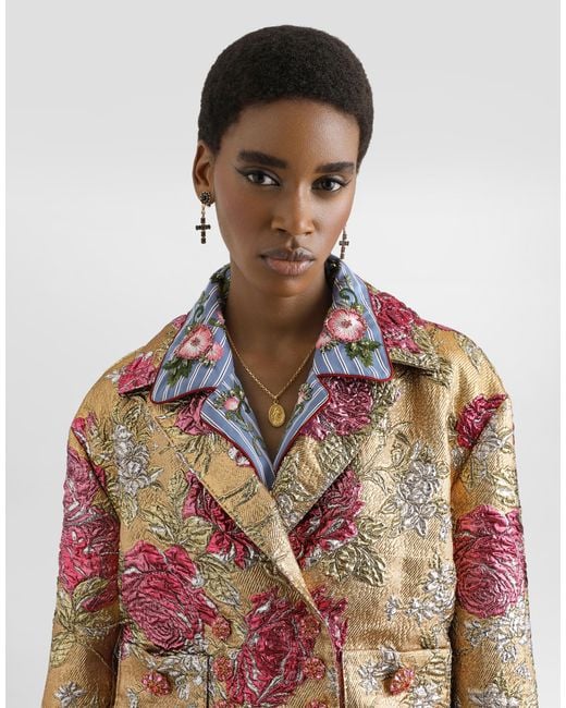 Dolce & Gabbana White Double-Breasted Jacket