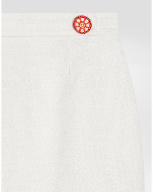 Dolce & Gabbana White Miniskirt