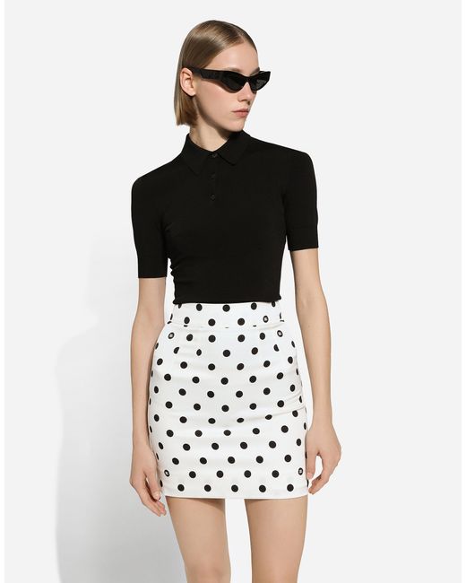 Dolce & Gabbana ビスコース ポロシャツ Black