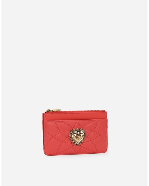Dolce & Gabbana Red Medium Devotion Card Holder