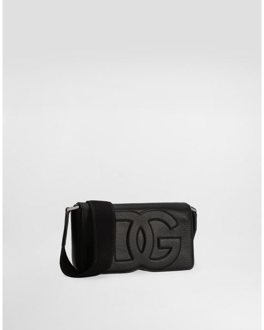 Dolce & Gabbana Black Deerskin Mini Bag for men