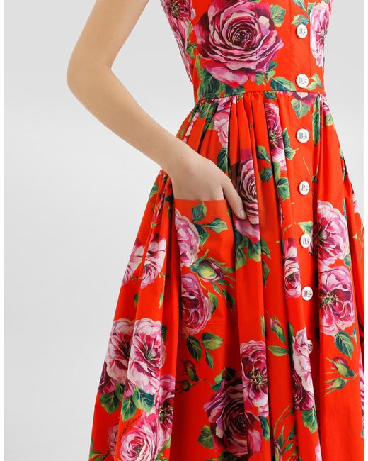 Abito Prendisole di Dolce & Gabbana in Red