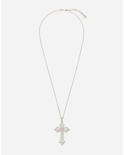 Dolce & Gabbana White 373 Pendente Croce A for men