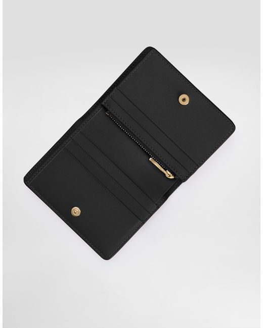 Dolce & Gabbana Metallic Printed Leather Wallet