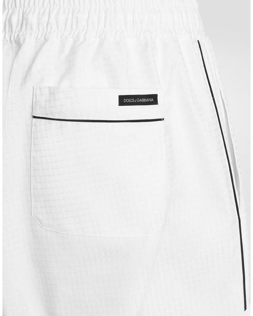 Dolce & Gabbana White Structured Fabric Vanity Trousers for men