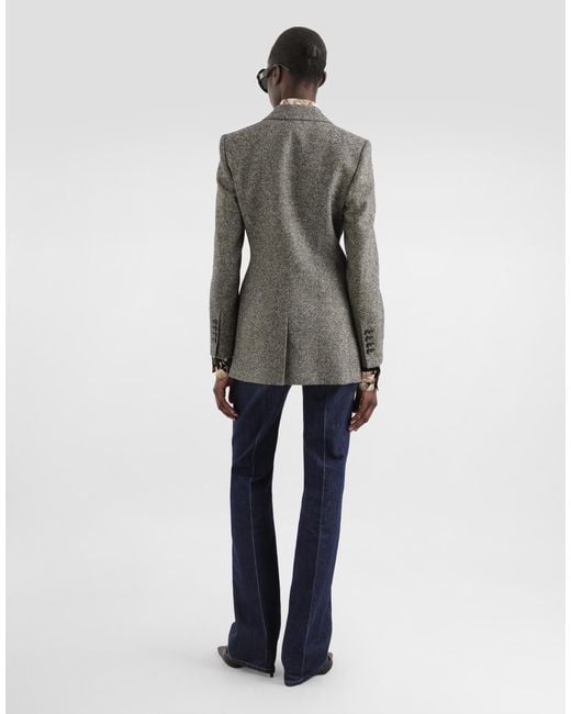 Dolce & Gabbana Gray Single-Breasted Jacket