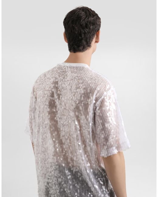 Dolce & Gabbana White Short-Sleeved T-Shirt for men