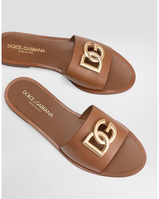 Dolce & Gabbana White Flat Slippers
