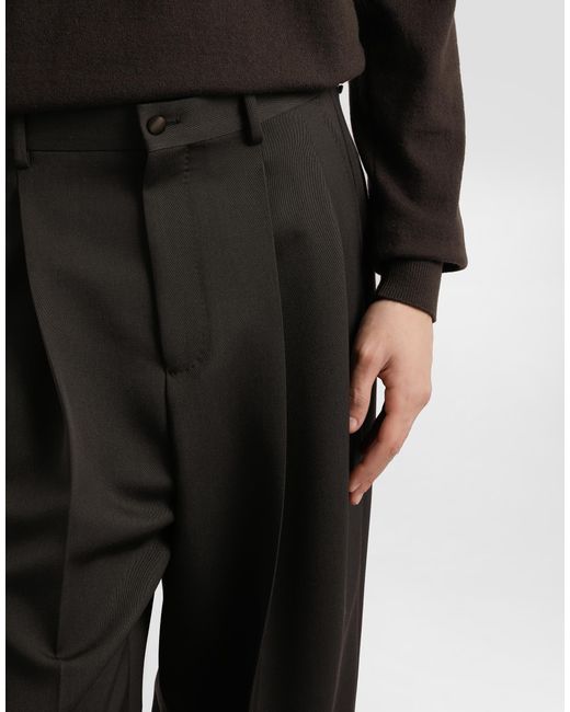 Dolce & Gabbana Black Pantalone for men