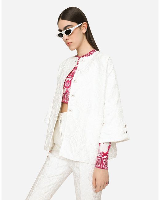 Dolce & Gabbana ジャケット ブロケード White