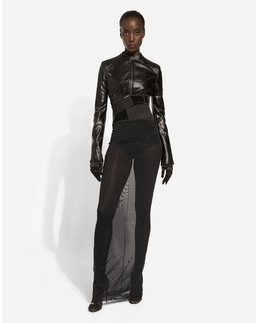 Dolce & Gabbana Black Short Leather Biker Jacket