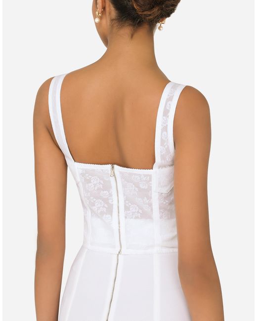 Dolce & Gabbana White Corset Top