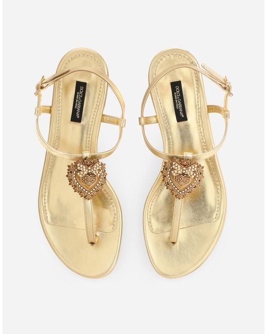 Dolce & Gabbana Devotion ソングサンダル ナッパレザー Natural