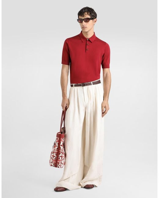 Dolce & Gabbana Red Polo M/C for men