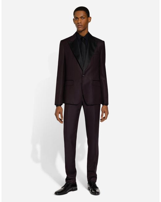Dolce & Gabbana Black Single-Breasted Tuxedo Suit for men