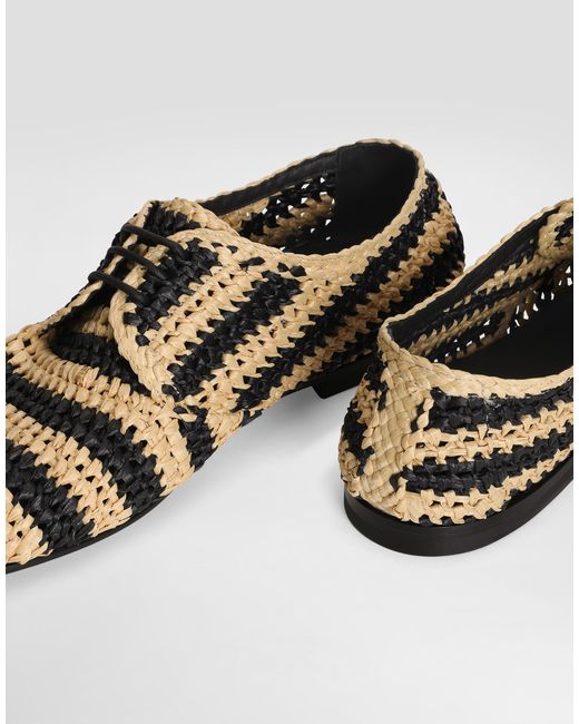 Derbys En Raphia Tressé Dolce & Gabbana pour homme en coloris White