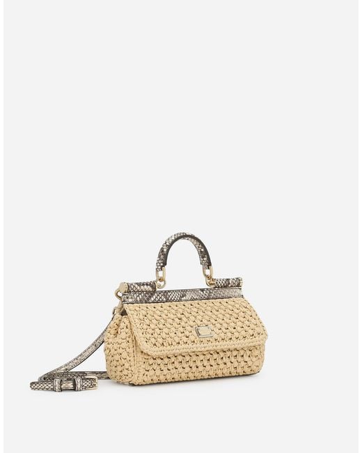 Dolce & Gabbana Natural Small Sicily Handbag