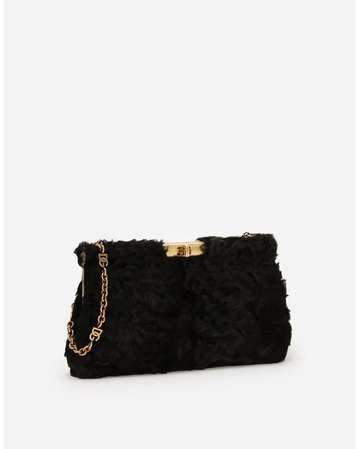 Dolce & Gabbana Black Large Marlene Shoulder Bag