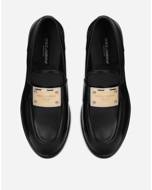 メンズ Dolce & Gabbana モカシン バフカーフスキン Black