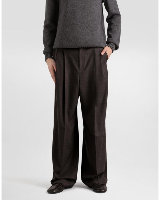 Dolce & Gabbana Multicolor Wool Trousers for men