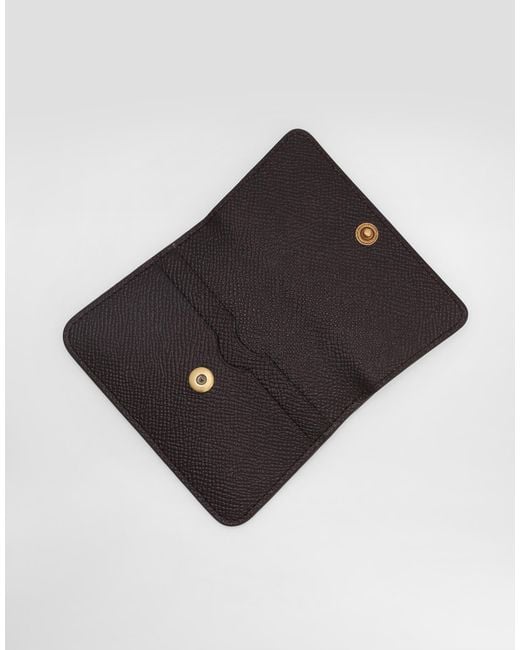 Dolce & Gabbana White Dauphine Calfskin Card Holder