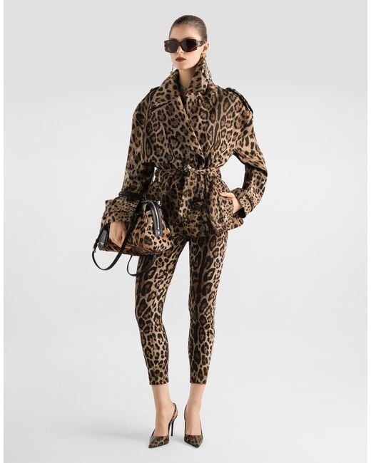 Dolce & Gabbana Multicolor Leo- Cotton Drill Jacket
