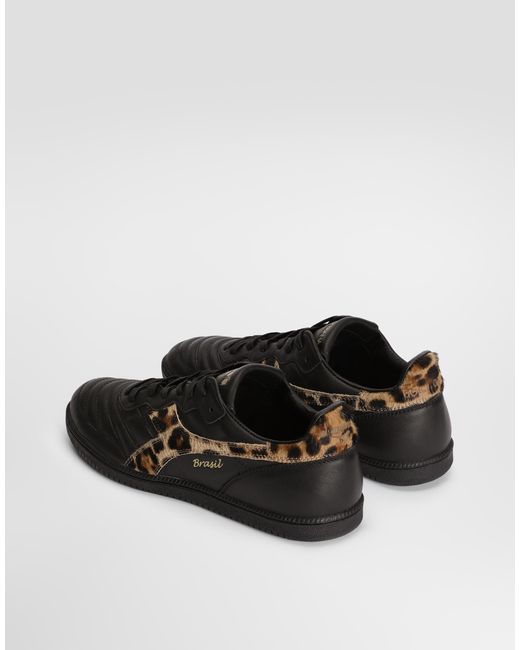 Dolce & Gabbana Black X Diadora Calfskin Sneakers for men