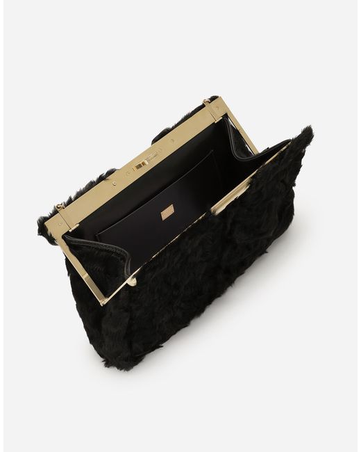 Dolce & Gabbana Black Large Marlene Shoulder Bag