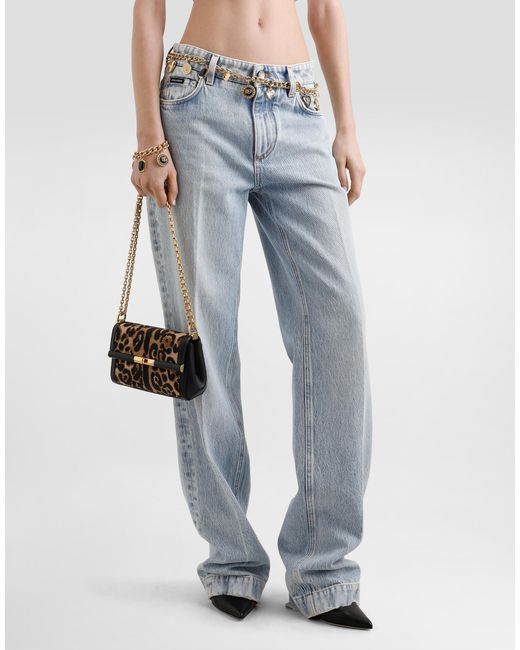 Dolce & Gabbana Marlene City Mini Bag With Thread Embroidery White