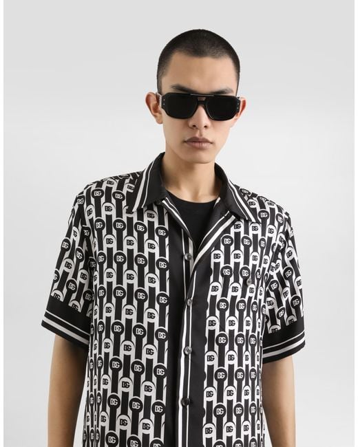 Dolce & Gabbana Black Short Sleeve Shirts for men